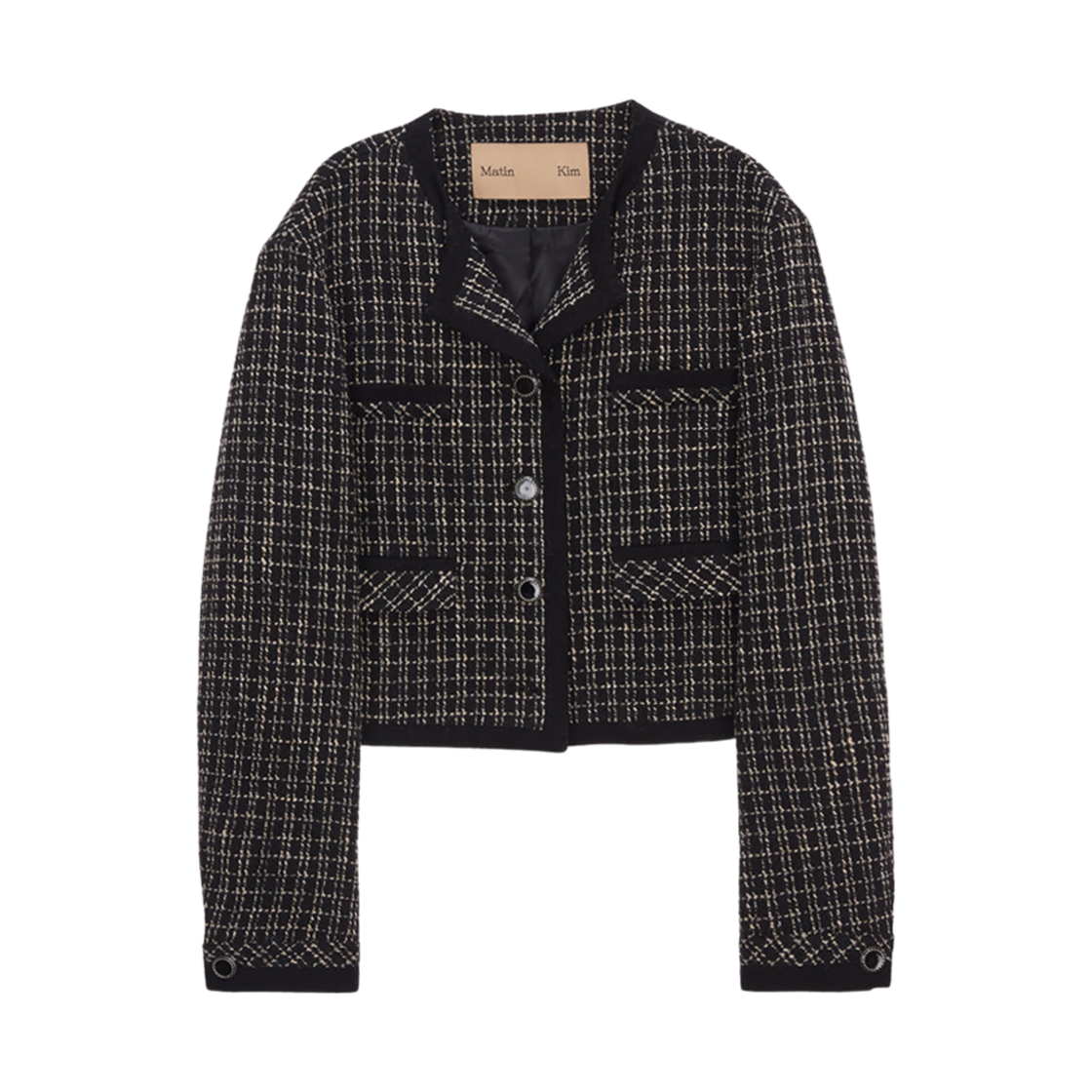 (W) 마뗑킴 트위드 클래식 자켓 블랙