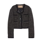 (W) Matin Kim Tweed Classic Jacket Black