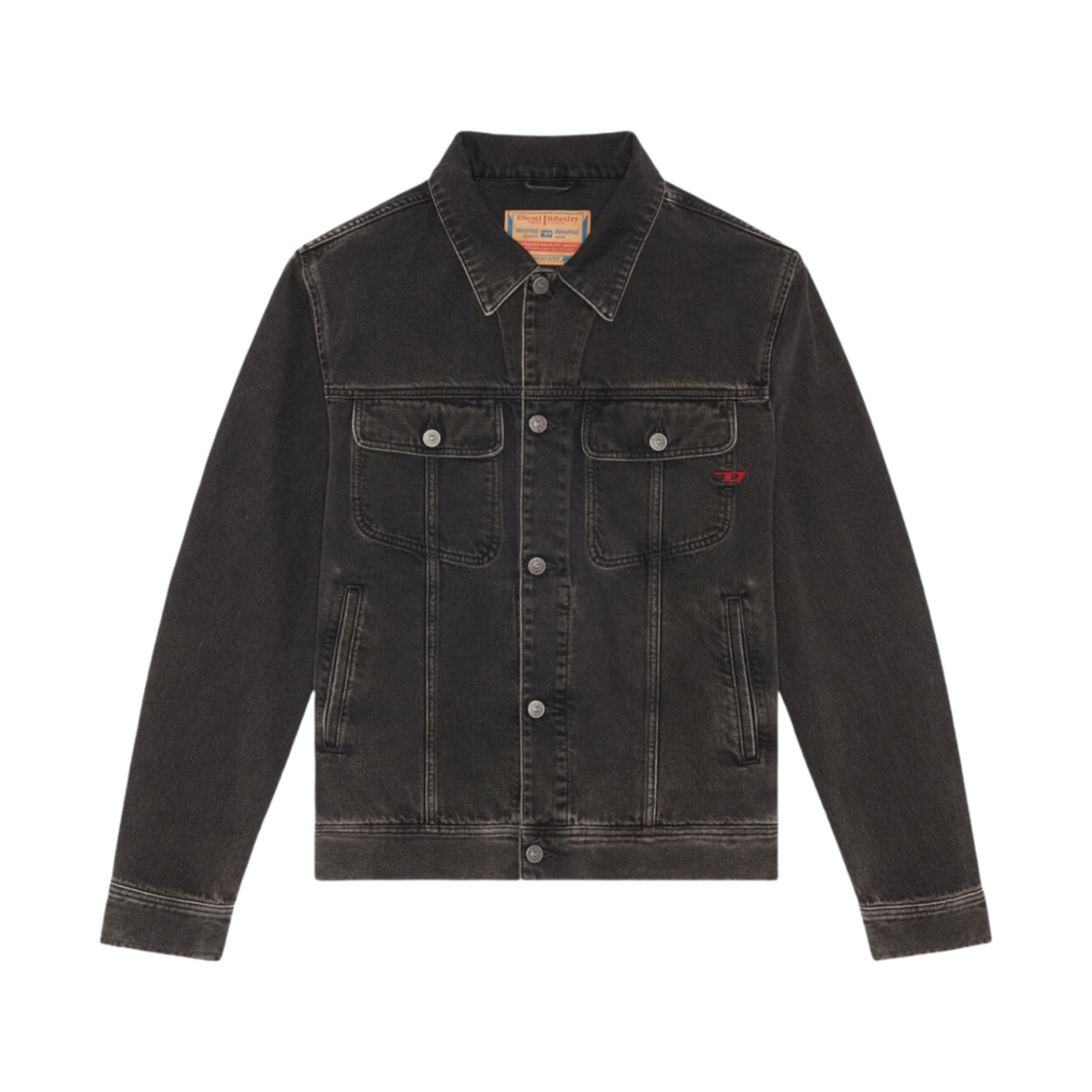 디젤 D-바르시 트러커 자켓 블랙 다크 그레이(Diesel D-Barcy Trucker Jacket Black Dark Grey) - 1