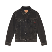 Diesel D-Barcy Trucker Jacket Black Dark Grey