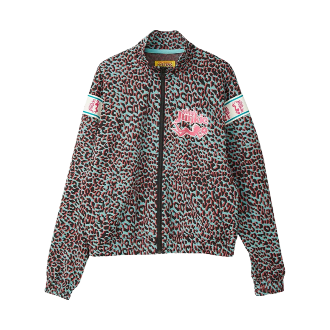 (W) 히스테릭 글래머 바이닐 정키 트랙 자켓 그린((W) Hysteric Glamour Vinyl Junkie Track Jacket Green) - 1