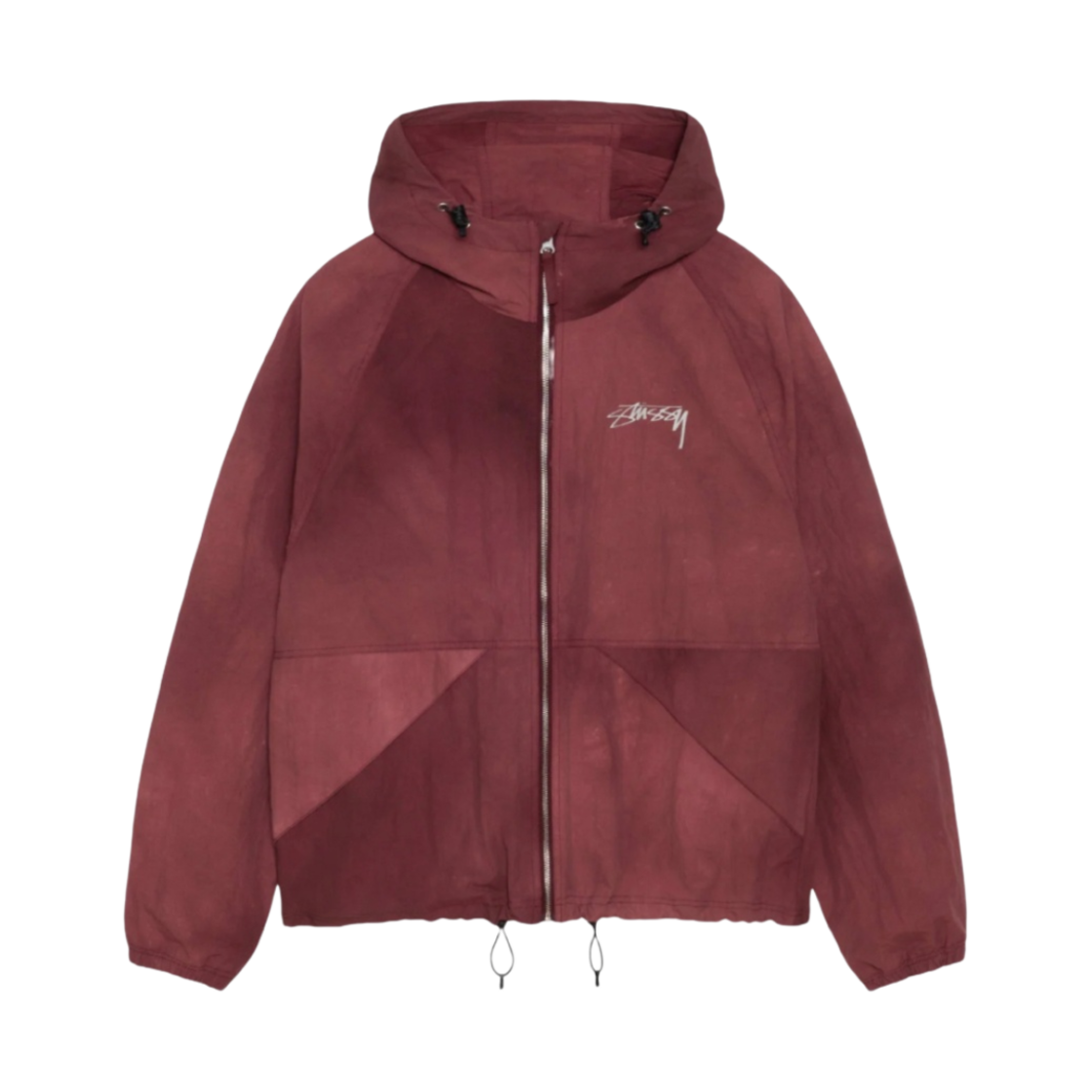 스투시 웨이브 다이 비치 쉘 자켓 마룬(Stussy Wave Dye Beach Shell Jacket Maroon)