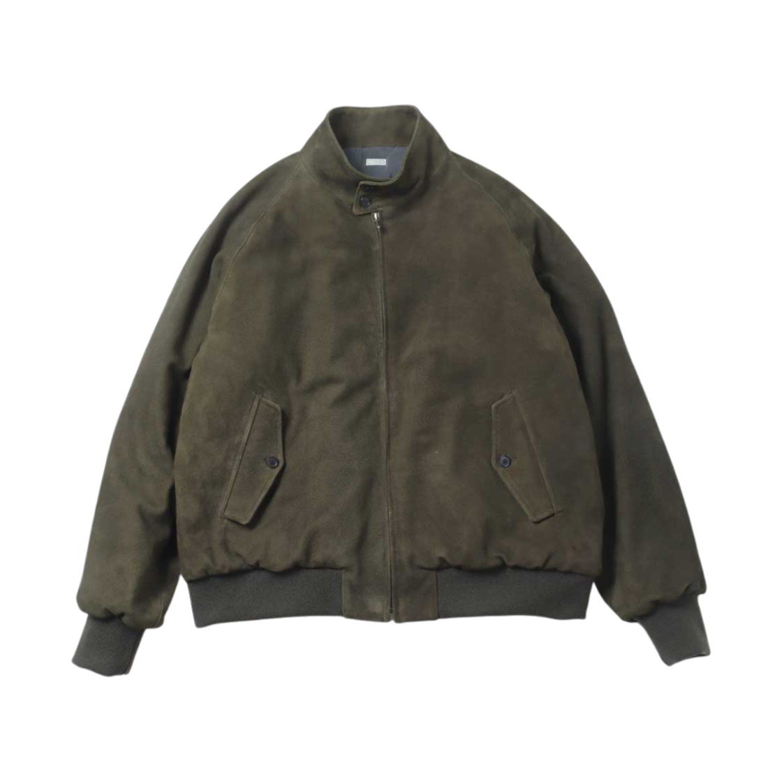 아프레쎄 스웨이드 레더 해링턴 자켓 그린 - 25SS(A.Presse Suede Leather Harrington Jacket Green - 25SS) - 1