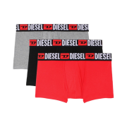 Diesel Umbx Damien All Over Logo Waist Boxers Red Black Grey (3 Pack)
