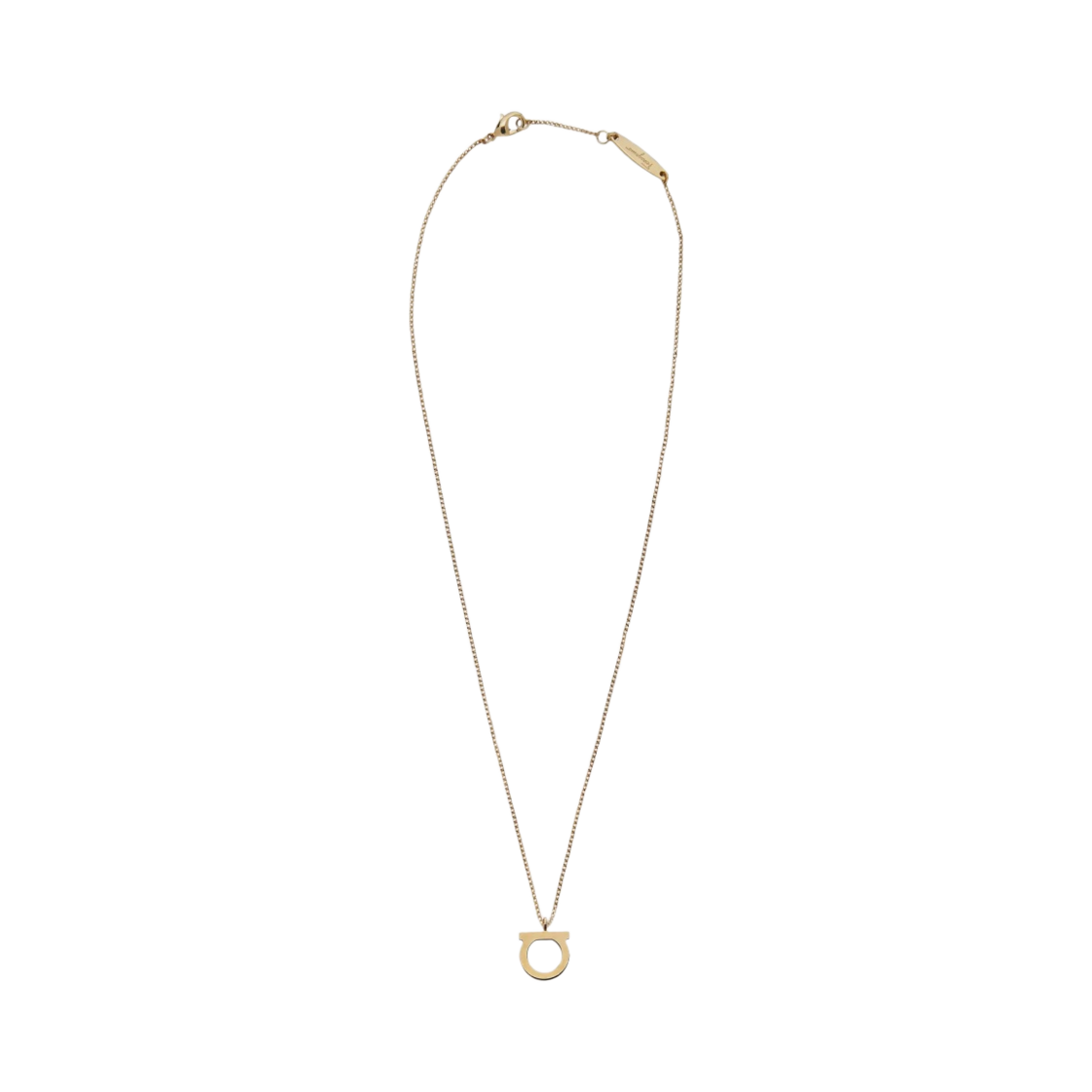 760133-696658 (W) Ferragamo Gancini Large Necklace Brass & Gold