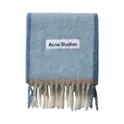 Acne Studios Mohair Wool Fringe Muffler Denim Blue