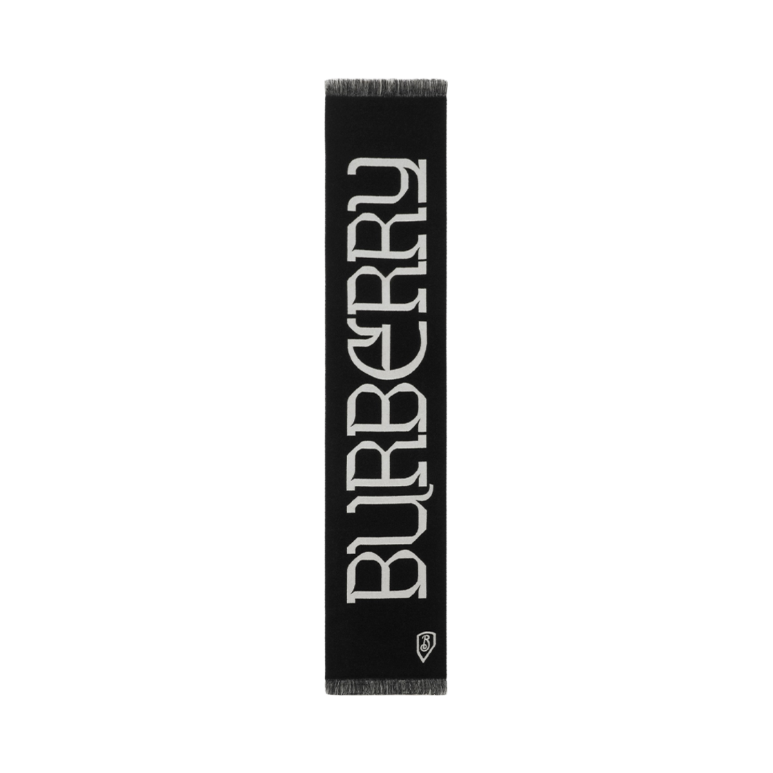 8104501 Burberry Logo Wool Muffler Black