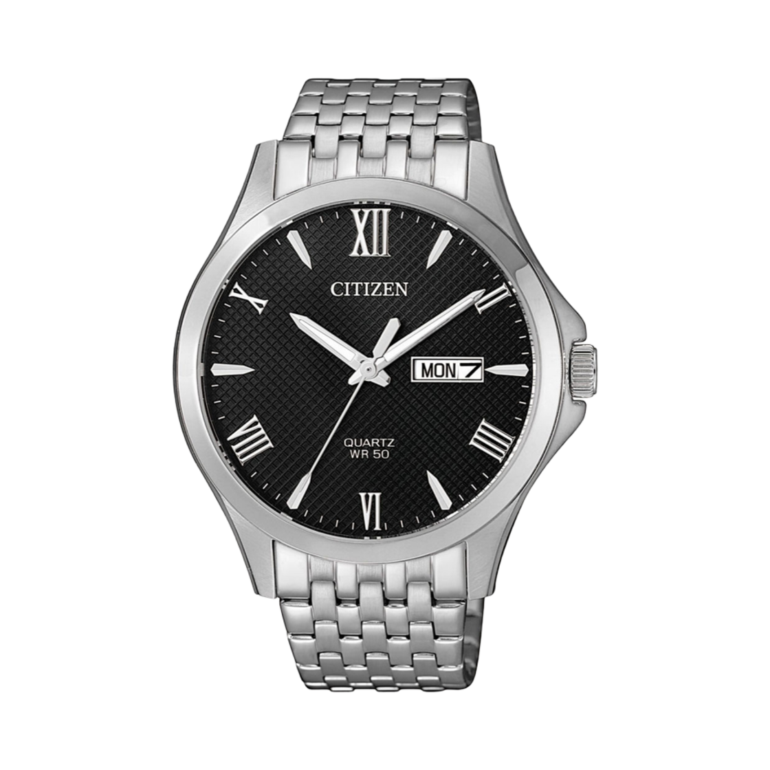 시티즌 쿼츠 41mm 스테인리스 스틸 블랙 실버(Citizen Quartz 41mm Stainless Steel Black Silver) - 1