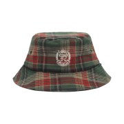 Malbon Golf x Budweiser Plaid Bucket Hat Red Plaid