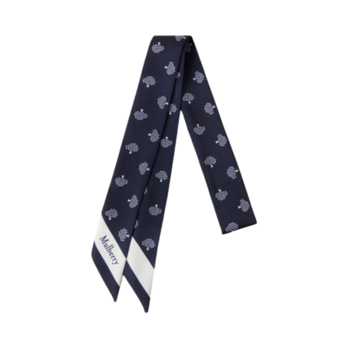 (W) 멀버리 리사이클드 폴리에스터 스키니 스카프 나이트 스카이((W) Mulberry Recycled Polyester Skinny Scarf Night Sky)