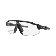 Oakley Radar EV Advancer Matte Black Frame Clear To Black Iridium Photochromic Lenses Universal Fit