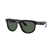 Ray-Ban Boyfriend Reverse Polished Black Frame Green Classic G-15 Lenses Standard Fit