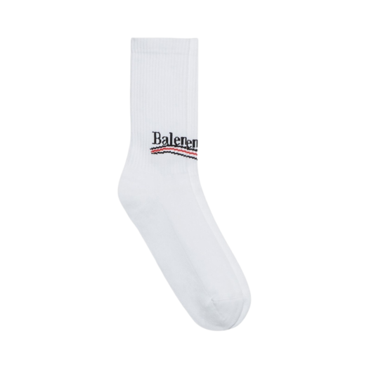 Balenciaga Political Campaign Tennis Socks White