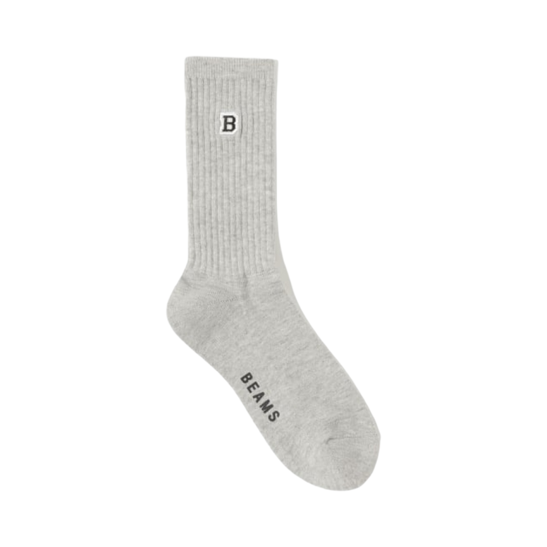 11-43-0216-324 Beams B Patch Logo Socks Grey