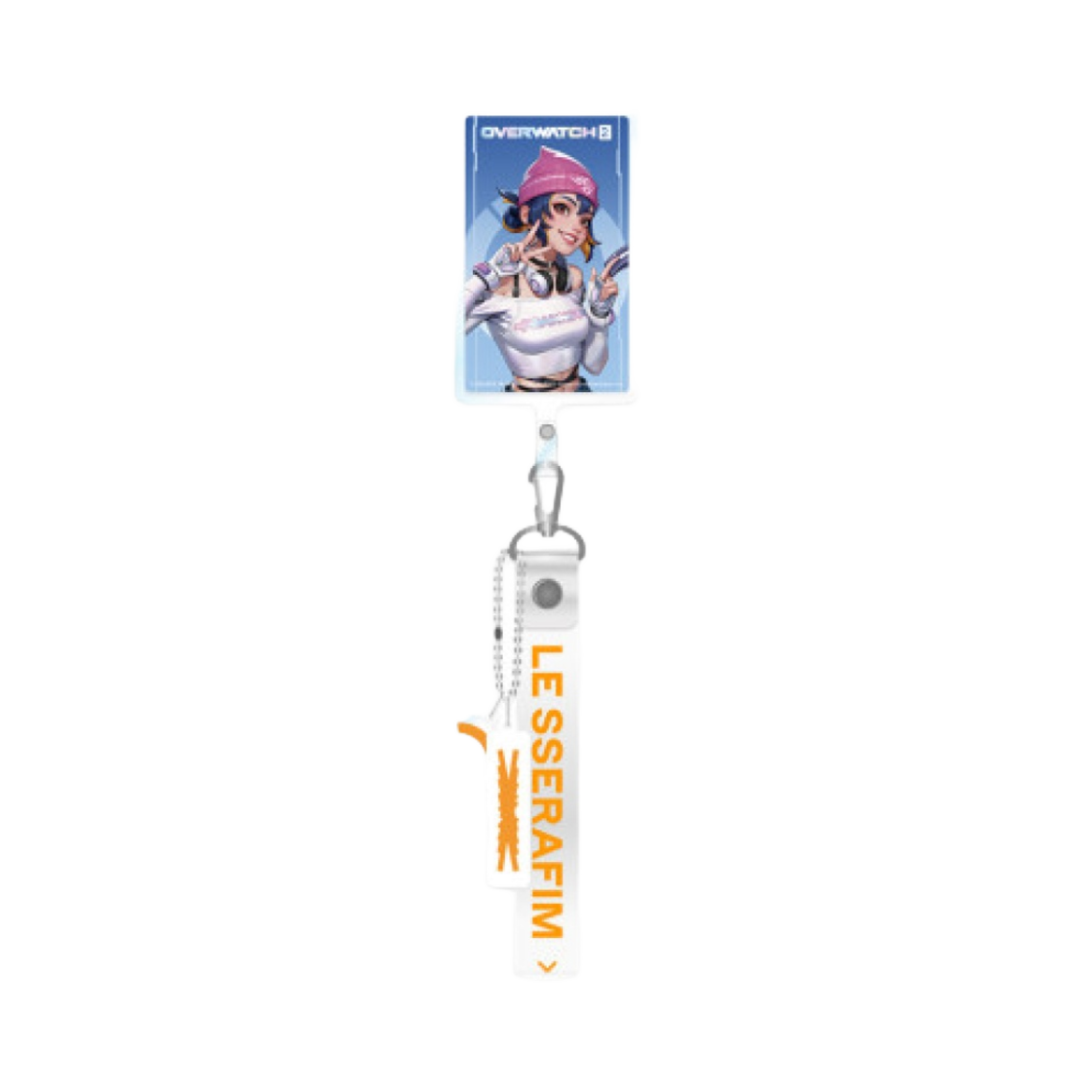 블리자드 x 르세라핌 오버워치 2 스트랩 키링 폰탭 오리지널 버전 키리코(Blizzard x LE SSERAFIM Overwatch 2 Strap Keyring Phonetab Original Ver. Kiriko)