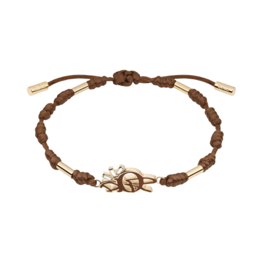 Dior x Cactus Jack Cotton Bracelet Gold Coffee Brown
