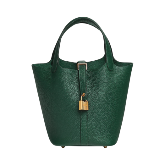Hermes Picotin Lock 18 Bag Clemence & Gold Vert Fonce