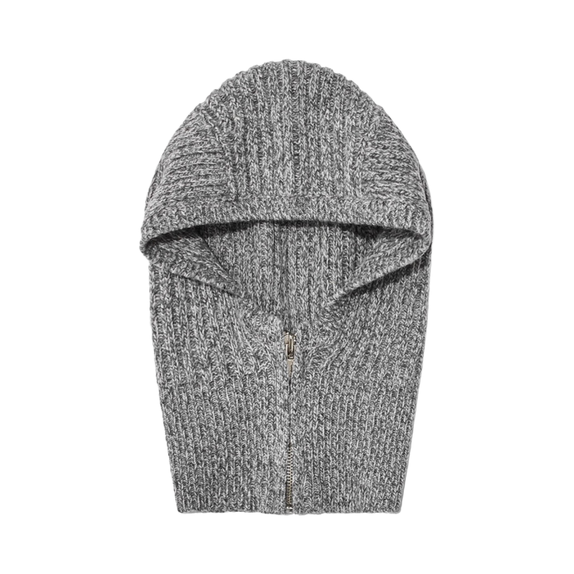 (W) 오픈 Yy 집업 발라클라바 그레이((W) Open Yy Zip Up Balaclava Gray) - 2