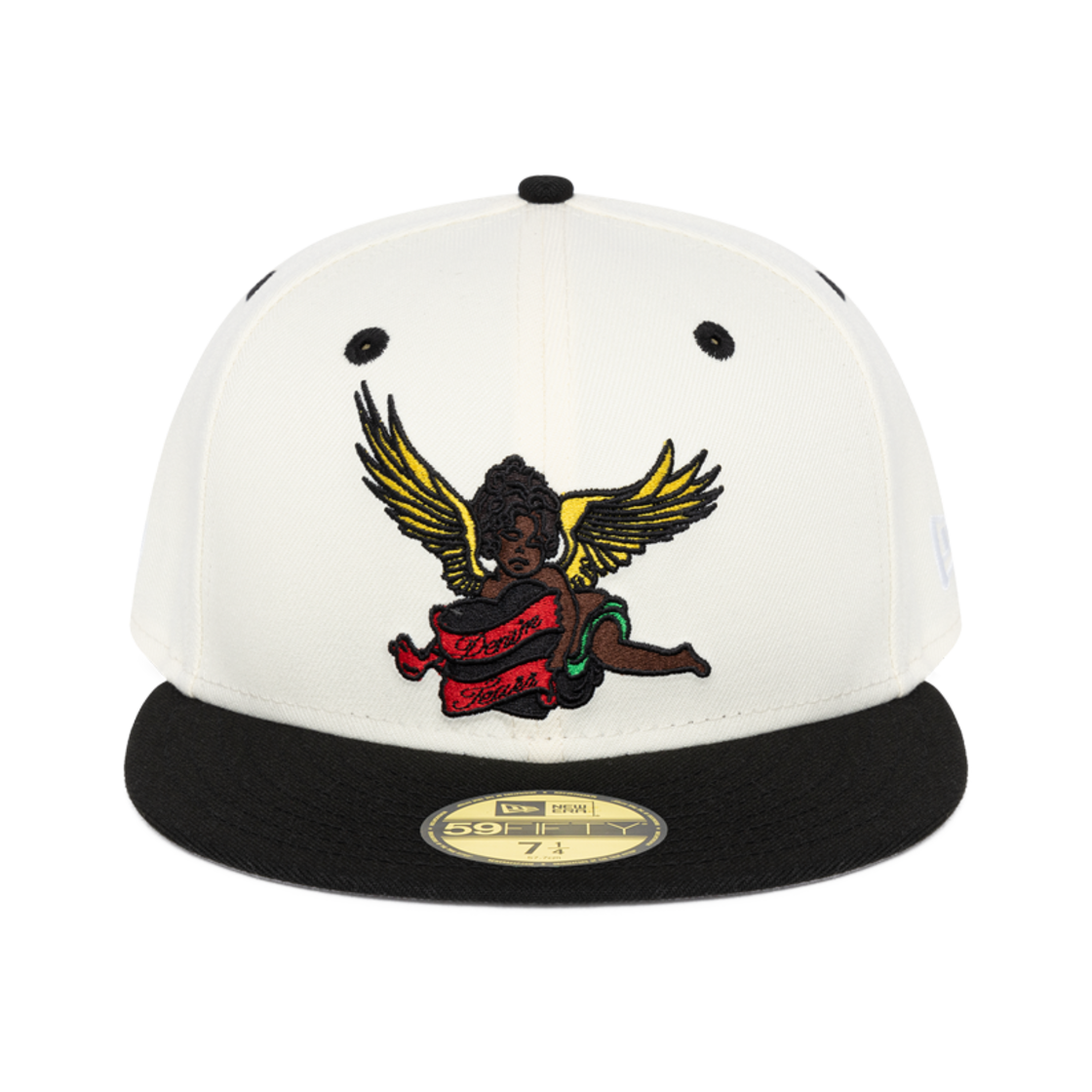 - Denim Tears x New Era Black Cherub Hat Natural