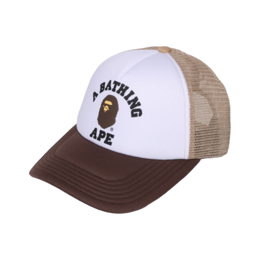 - BAPE College Mesh Cap Beige