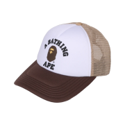 BAPE College Mesh Cap Beige