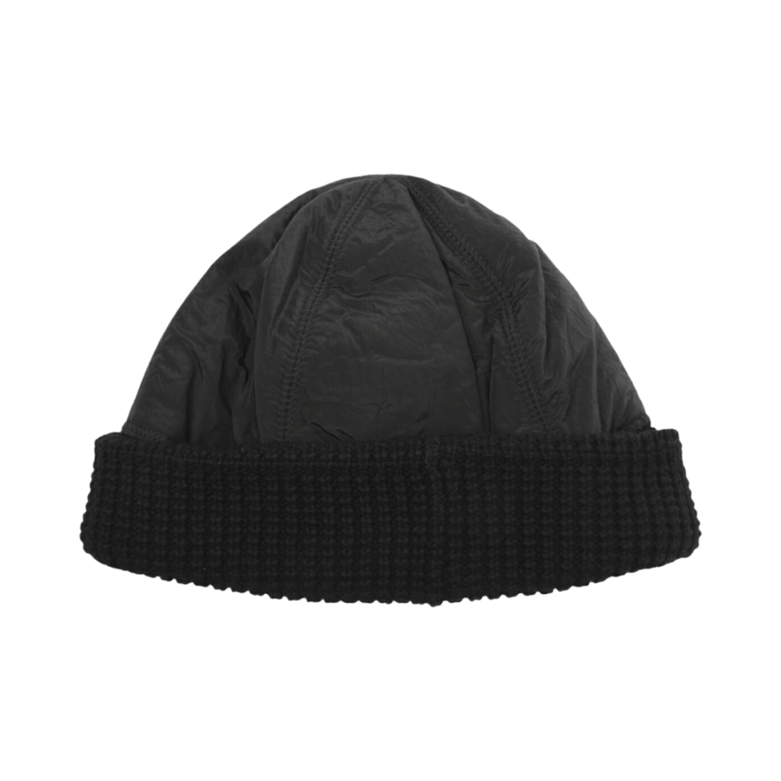 스톤아일랜드 N09C8 퓨어 울 나일론 메탈 디테일 비니 블랙 - 21FW(Stone Island N09C8 Pure Wool with Nylon Metal Details Beanie Black - 21FW) - 2