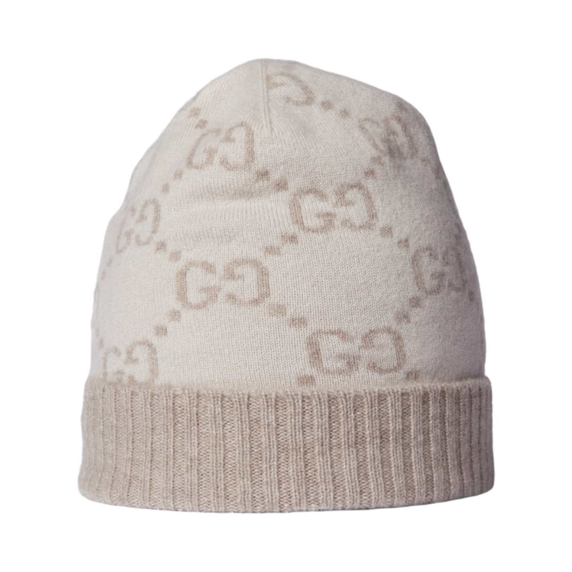 구찌 GG 캐시미어 자카드 햇 화이트 브라운(Gucci GG Cashmere Jacquard Hat White Brown) - 3