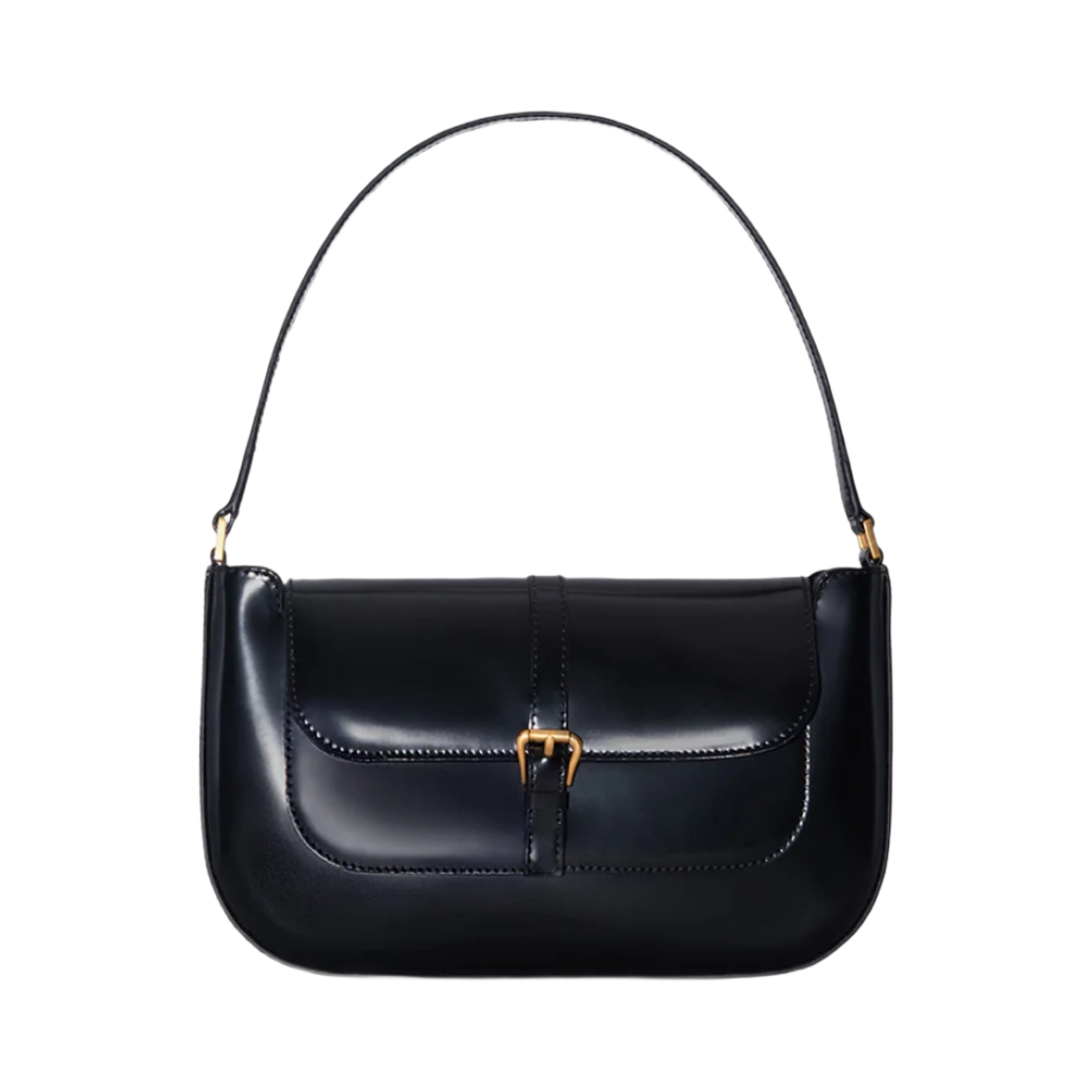 19PFMDASBLWMED (W) By Far Semi Patent Leather Miranda Black