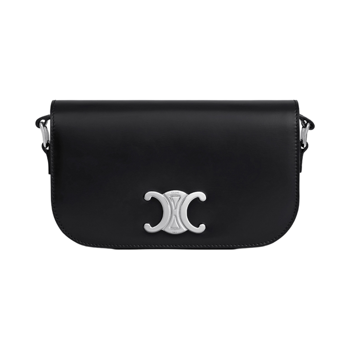 셀린느 스몰 크로스바디 백 트리옹프 샤이니 카프스킨 블랙(Celine Small Crossbody Bag Triomphe in Shiny Calfskin Black) - 1