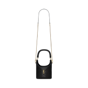 Saint Laurent Gaby Bucket Bag In Lambskin Black