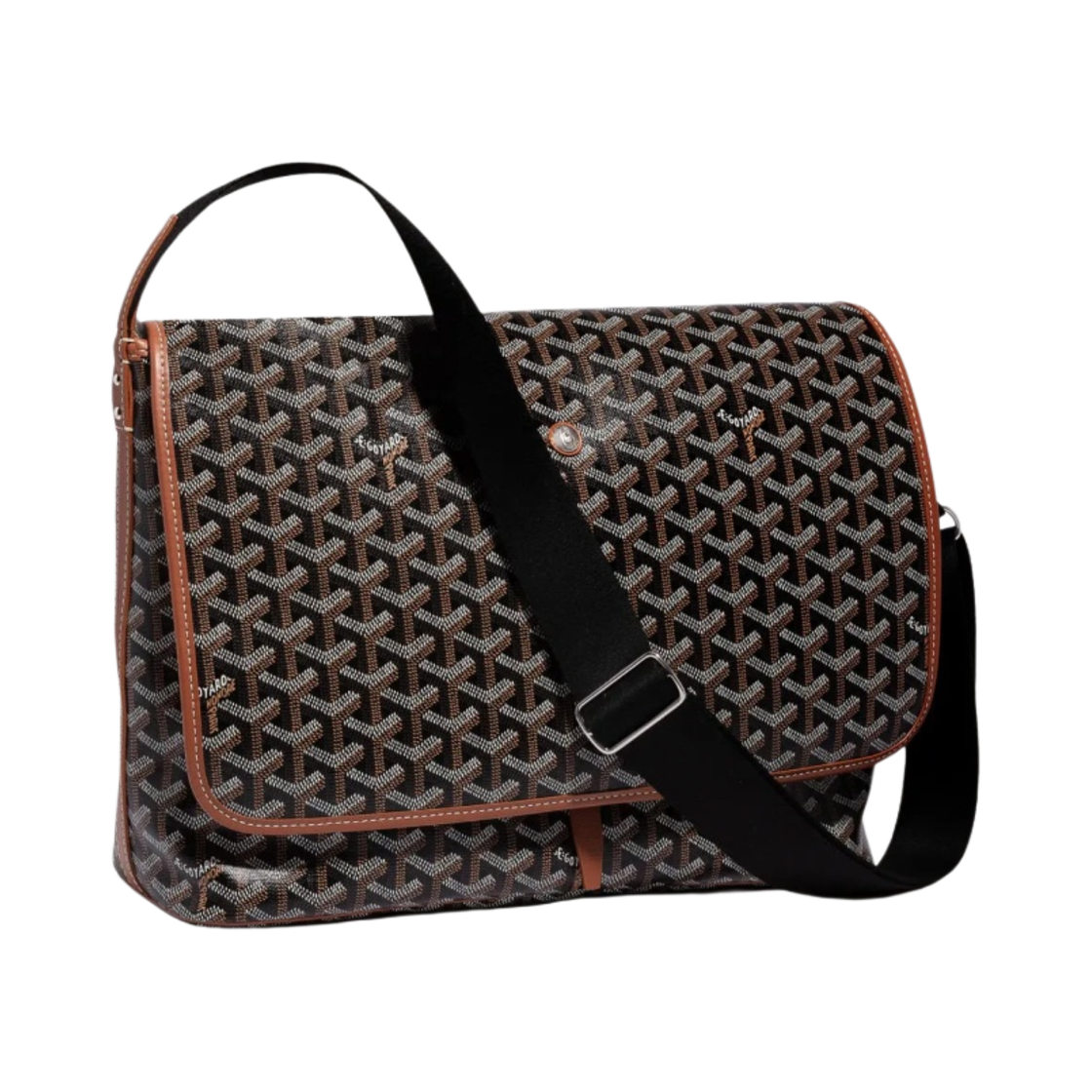 AMACAPETIEN-03 Goyard Capetien MM Messenger Bag Black Tan
