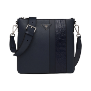 Prada Saffiano Shoulder Bag Navy