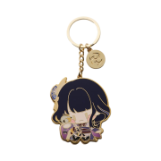 Genshin Metal Keychain Chibi Character Raiden Shogun