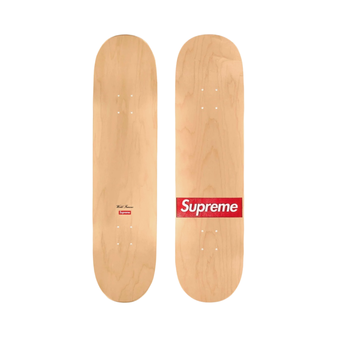 슈프림 라우티드 박스로고 스케이트보드 내츄럴 - 24SS(Supreme Routed Box Logo Skateboard Natural - 24SS)