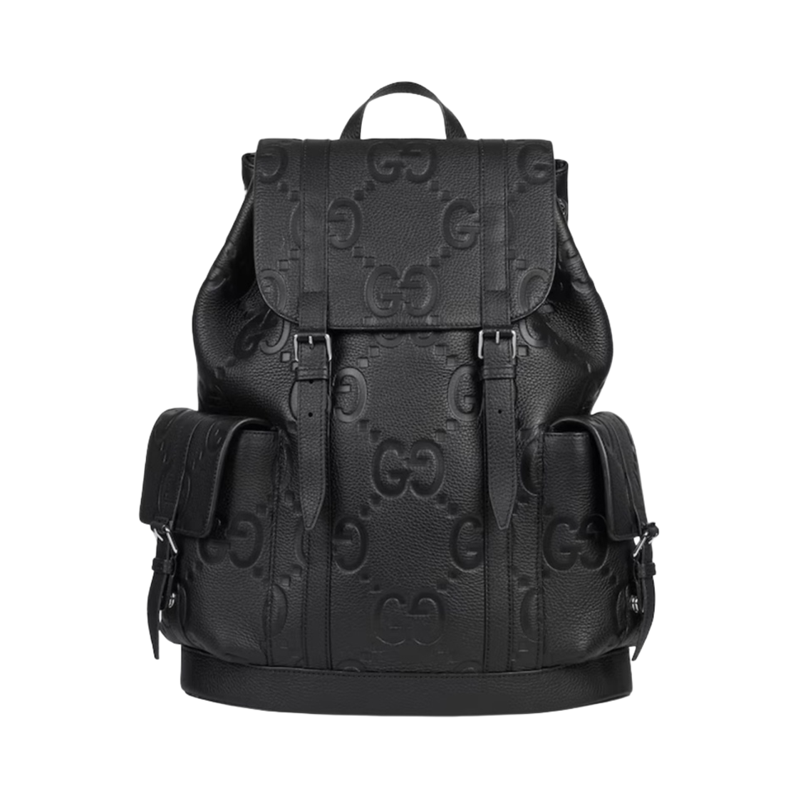 구찌 점보 GG 백팩 블랙 레더