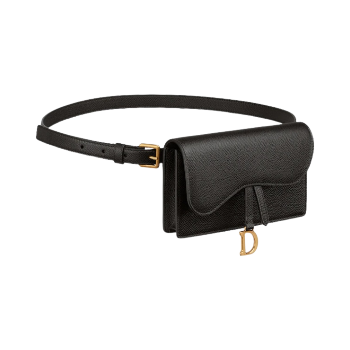 디올 새들 벨트 파우치 그레인드 카프스킨 블랙(Dior Saddle Belt Pouch Grained Calfskin Black) - 3