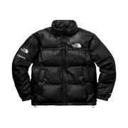 Supreme x The North Face Leather Nuptse Jacket Black - 17FW