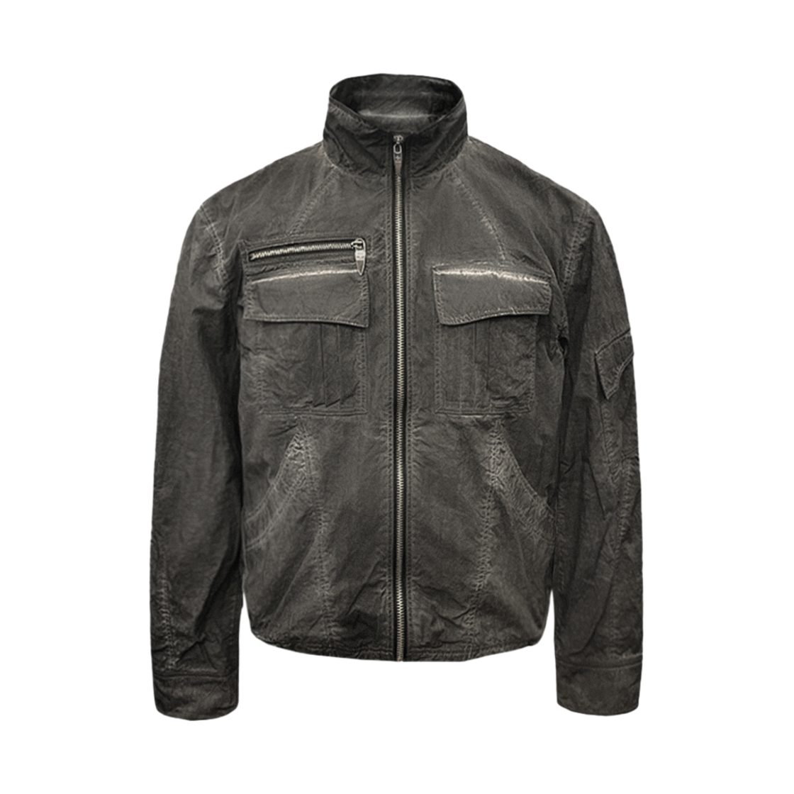 BLR2D08JK01 BLR Dyed Multi Pocket Nylon Work Jacket Grey