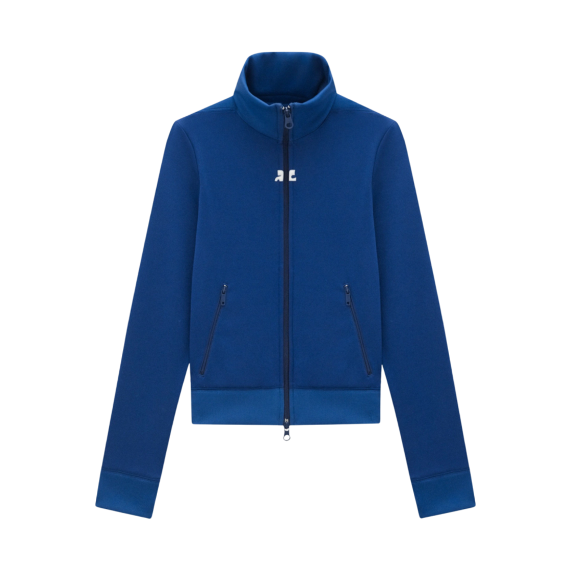 (W) 꾸레쥬 저지 조깅 자켓 블루 폴리스((W) Courreges Jersey Jogging Jacket Blue Police)