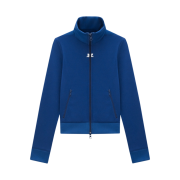 (W) Courreges Jersey Jogging Jacket Blue Police