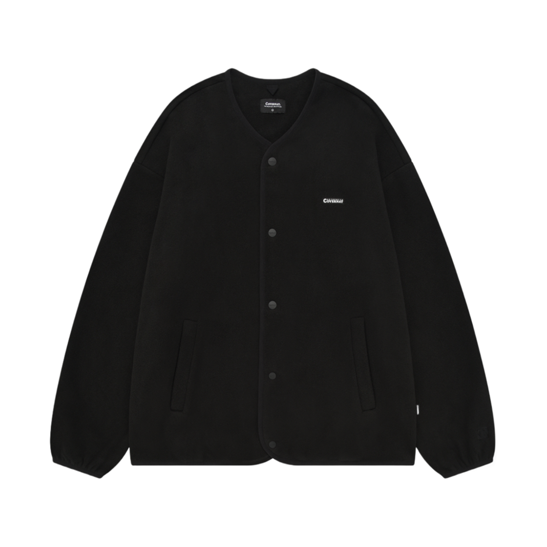 커버낫 플리스 카라리스 자켓 블랙(Covernat Fleece Collarless Jacket Black)