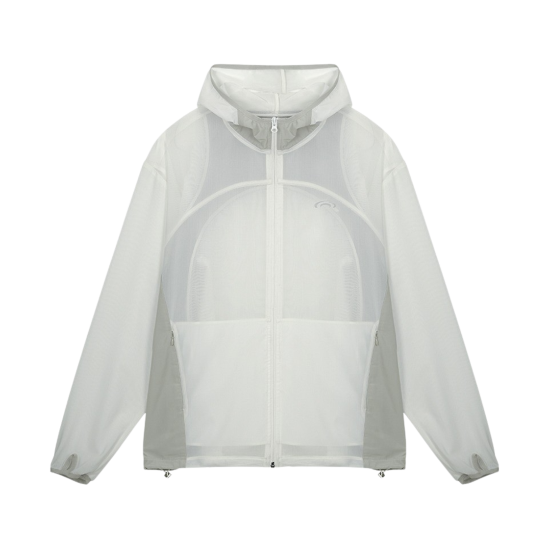 아트오브필드 메쉬 후드 집업 화이트