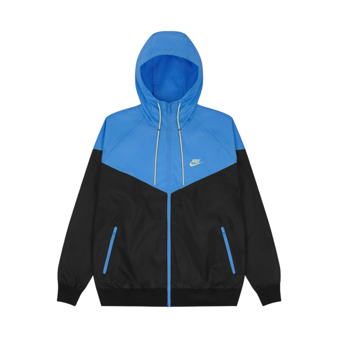 나이키 NSW 윈드러너 후드 자켓 블랙 유니버시티 블루 - 아시아(Nike NSW Windrunner Hoodie Jacket Black University Blue - Asia)