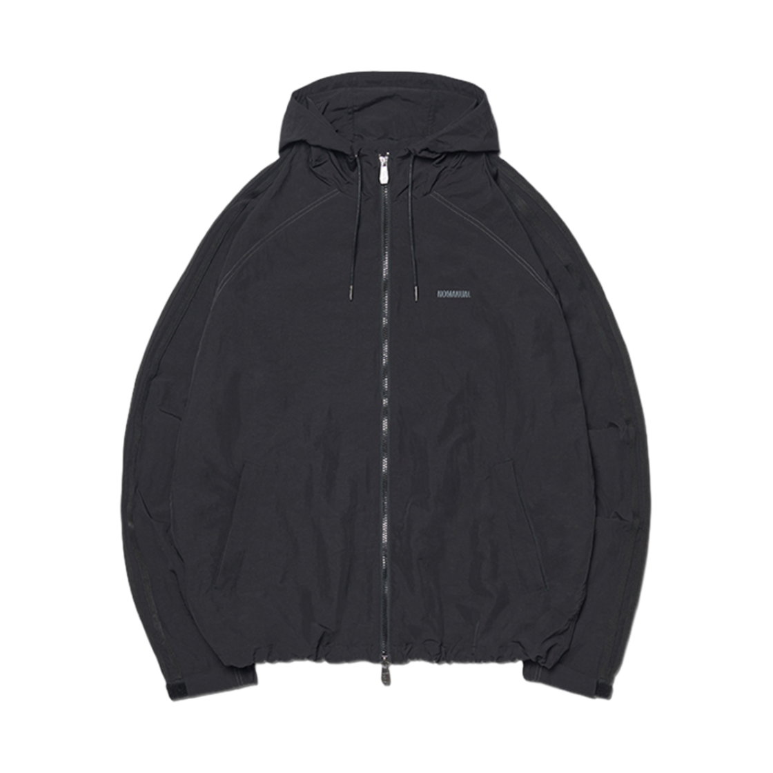 노매뉴얼 방갈로 윈드 쉘 블랙(NOMANUAL Bungalow Wind Shell Black)