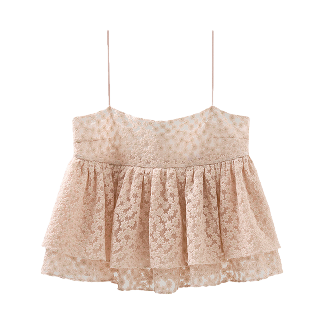 에스티유 우먼즈 플라워 뷔스티에 블라우스 핑크