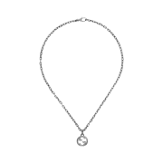 Gucci Interlocking G Pendant Necklace Silver