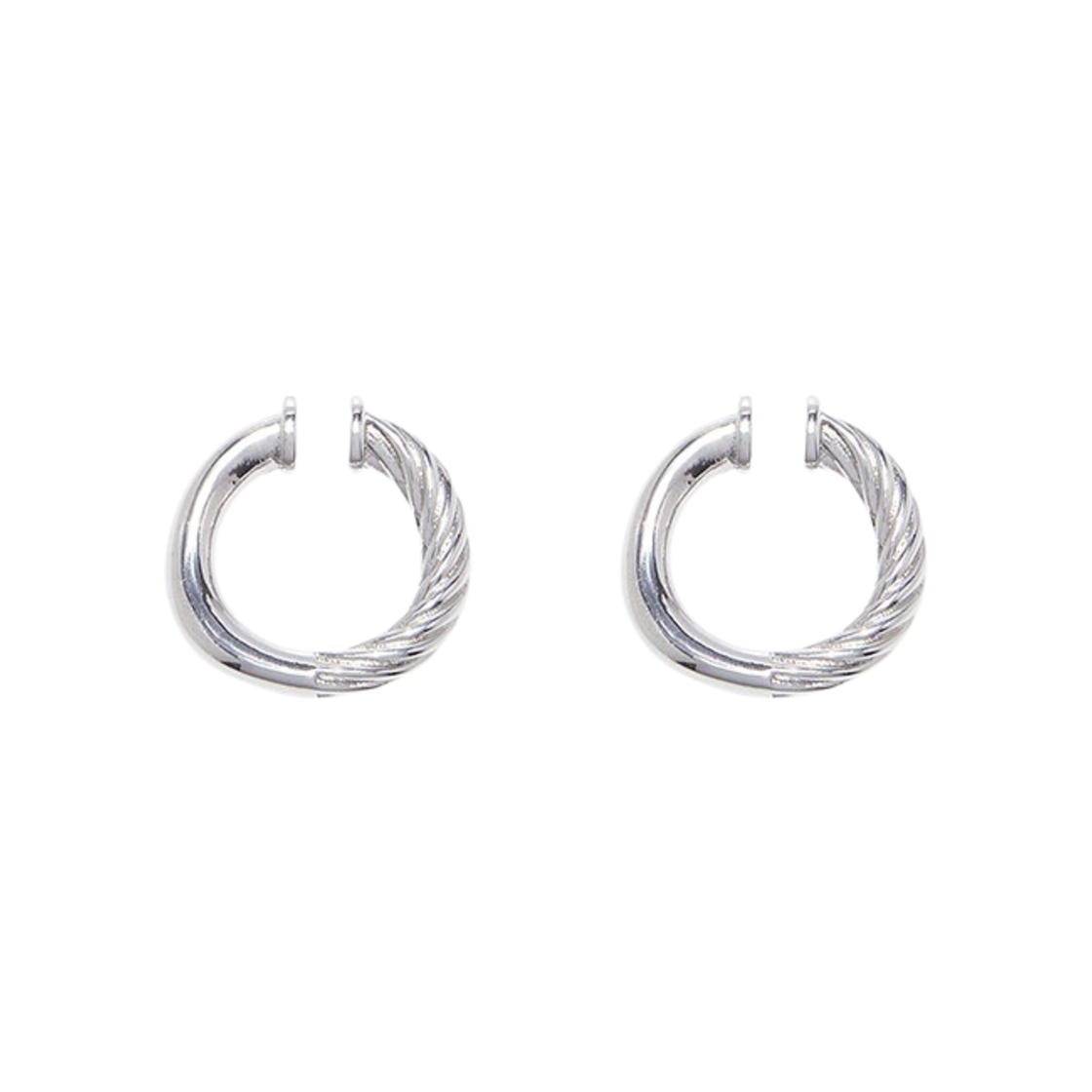 포트레이트 리포트 하프 앤 하프 이어 커프 실버(Portrait Report Half & Half Ear Cuff Silver)