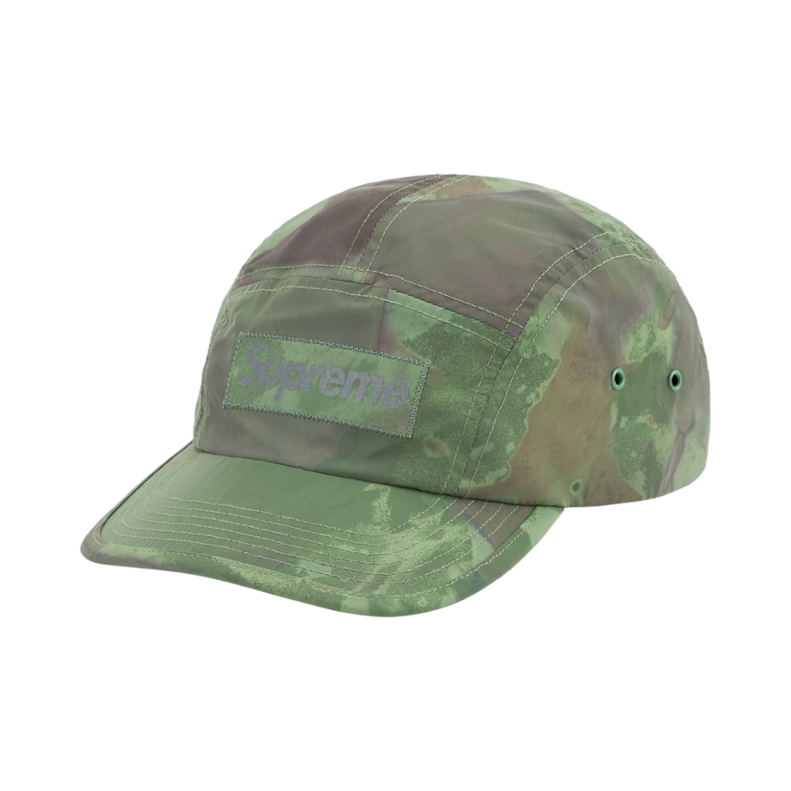 슈프림 리플렉티브 다이드 캠프캡 그린 - 21SS