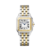 Cartier Panthere Watch Medium Quartz Yellow Gold Steel Bracelet Yellow Gold Steel