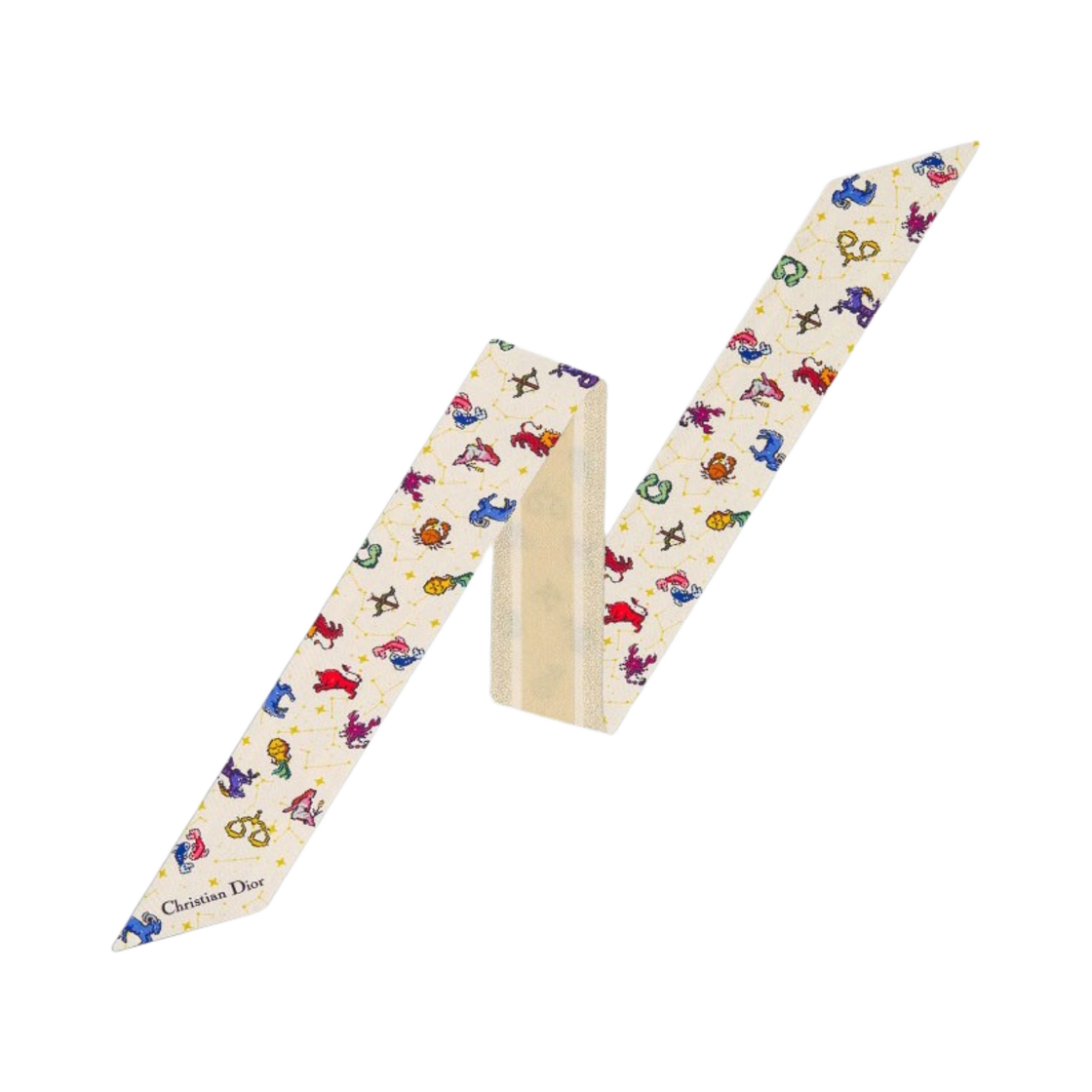 디올 조디악 픽셀 미차 스카프 실크 트윌 화이트 멀티컬러(Dior Zodiac Pixel Mitzah Scarf Silk Twill White Multicolor) - 1